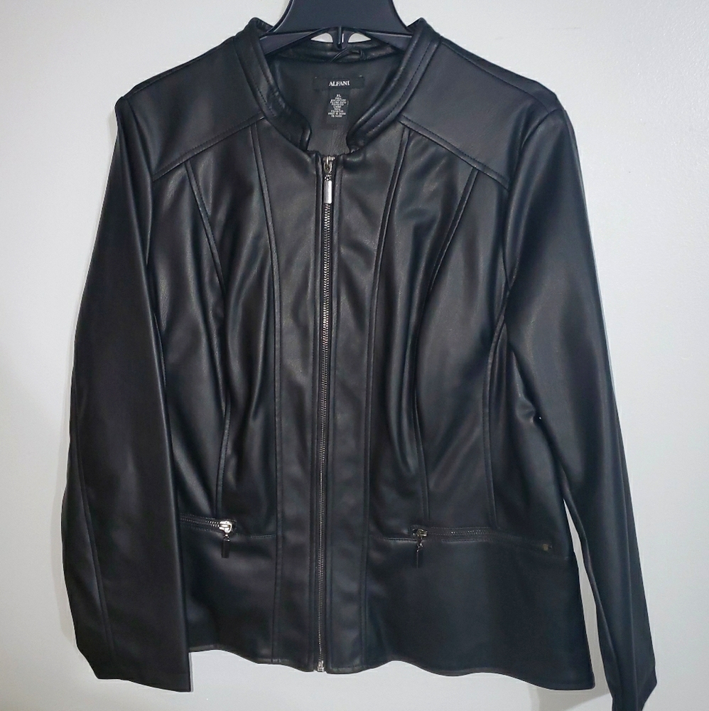 Alfani faux leather jacket